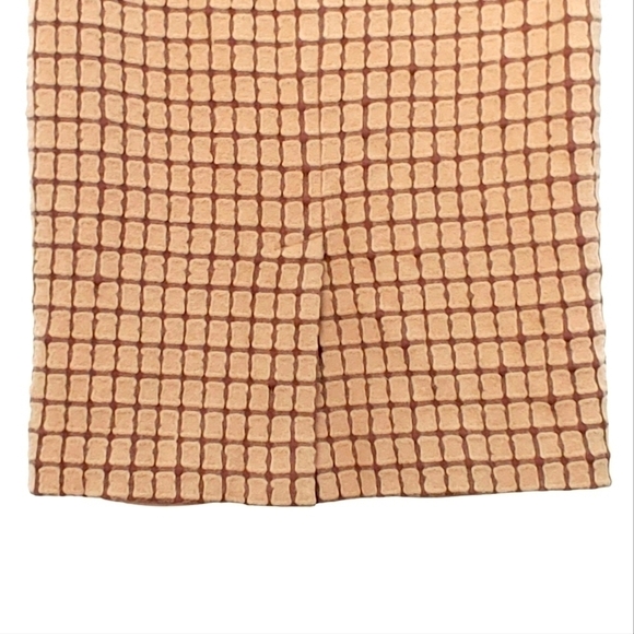 HOLT RENFREW Wool tan/brown retro vintage pencil skirt - Picture 4 of 10